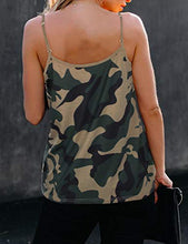 Load image into Gallery viewer, BMJL Women's Camo Print Top Cute Spaghetti Strap Tank Sleeveless Camisole V Neck Cami Vest (Medium, Camo Print)
