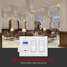 Load image into Gallery viewer, ENERLITES Decorator Light Switch or Receptacle Outlet Wall Plate, Gloss Finish, Size 3-Gang 4.50" x 6.38", Polycarbonate Thermoplastic, 8833-W, White
