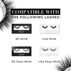 Lilly Lashes Clear Eyelash Glue, Brush On Lash Glue for False Eyelashes, Eyelash Extension Glue for Fake Eyelashes and Natural, Wispy Lashes, Clear Glue Lash Brush, Latex Free Lash Supplies