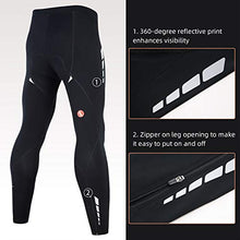 Load image into Gallery viewer, Souke Sports Men's Thermal Fleece Cycling Pants 4D Padded Bike Biking Tights for Winter (Fleece Black, Large)
