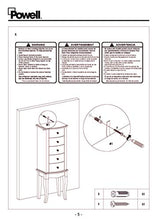 Load image into Gallery viewer, Powell Furniture Jewelry Armoire, White
