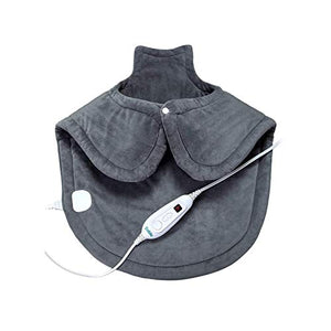 Large Heating Pad for Neck and Shoulders Pain Relief, Sable Heating Wrap for Neck with Auto Shut Off - 6 Temperature Settings