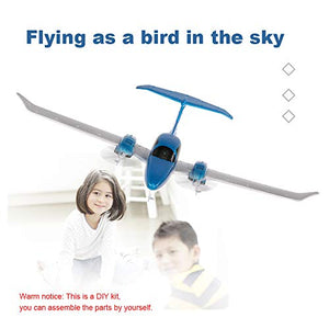 Cigooxm GD006 DA62 2.4G 2CH Remote Control Diamond Aircraft RC Airplane 550mm Wingspan Foam Hand Throwing Glider Drone DIY Kit for Kids Beginners