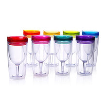 Load image into Gallery viewer, Cupture Insulated Wine Tumbler Cup With Drink-Through Lid - 10 oz, 8 Pack
