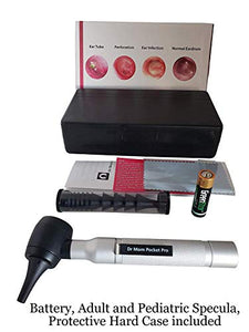 4th Generation Dr Mom LED Professional Pocket Otoscope - 100% Forever Guarantee - Large Optical Quality Glass Lens