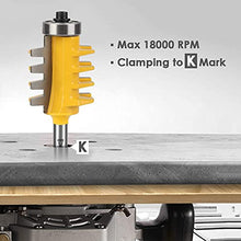 Load image into Gallery viewer, Kowood 1/4&quot; Shank Reversible Finger Glue Joint Router Bit for Woodworking. Bearing Finger Joint for DIY Door Table Cabinet Shelve Furniture
