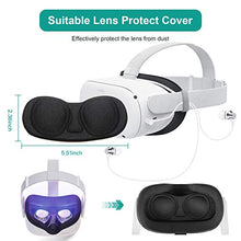 Load image into Gallery viewer, BEJOY VR PU Leather Face Bracket &amp; Protective Lens Cover for Oculus Quest 2, Dust Proof &amp; Anti-Scratch Cover, 3D 360 Degree Surrounding Sounds Gaming Headphones for Oculus 2
