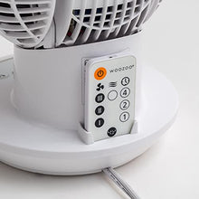 Load image into Gallery viewer, IRIS USA WOOZOO Oscillating Fan, Vortex Fan, Remote Equipped 4-in-1 Fan w/ Timer/ Multi Oscillation/ Air Circulator/ 3 Speed Settings, 52ft Max Air Distance, Small White
