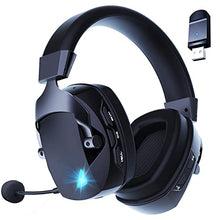 Load image into Gallery viewer, Acinaci Wireless Gaming Headset with Detachable Noise Cancelling Microphone, 2.4G Bluetooth - USB - 3.5mm Wired Jack 3 Modes Wireless Gaming Headphones for PC, PS4, PS5, Mac, Switch, Phone, Tablet
