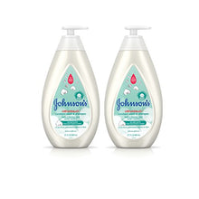 Load image into Gallery viewer, Johnson&#39;s CottonTouch Newborn Baby Wash &amp; Shampoo with No More Tears, Hypoallergenic and Paraben-Free Moisturization for Sensitive Skin, Made with Real Cotton, Twin-Pack, 2 x 27.1 fl. oz
