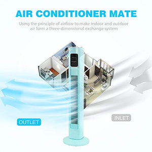 R.W.FLAME Tower Fan with Remote Control, Standing fan for office, Oscillating fan for home with children/pets/elders,Time Settings,LCD display,45W,Oscillation, 36", Green