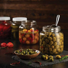 Load image into Gallery viewer, Half Gallon Glass Mason Jar (64 Oz - 2 Quart) - 4 Pack - Wide Mouth, Metal Airtight Lid, USDA Approved BPA-Free Dishwasher Safe Canning Jar for Fermenting, Sun Tea, Kombucha, Dry Food Storage, Clear
