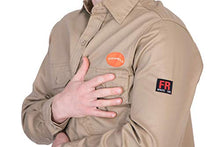 Load image into Gallery viewer, TICOMELA FR Shirts for Men Flame Resistant Shirt NFPA2112 7oz Khaki Men's Welding Shirt

