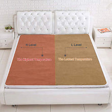 Load image into Gallery viewer, Heated Mattress Pad Underblanket Dual Controller for 2 Users Soft Flannel 10 Heating Levels &amp; 9 Timer Settings Fast Heating, Queen

