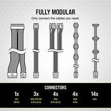 Load image into Gallery viewer, CORSAIR RM Series (2021), White, RM850, 850 Watt, 80 Plus Gold Certified, Fully Modular Power Supply
