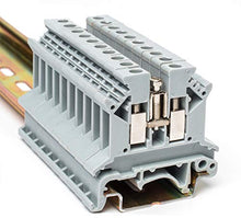 Load image into Gallery viewer, Erayco UK2.5N-GR DIN Rail Terminal Block, Screw Clamp, 600V 20A 24-12AWG, Pack of 100
