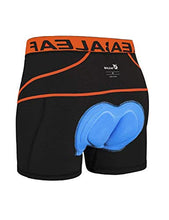 Load image into Gallery viewer, BALEAF Men's Bike Cycling Underwear Shorts 3D Padded Bicycle MTB Liner Shorts (Orange, L)
