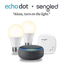 Load image into Gallery viewer, Echo Dot (3rd Generation) - Charcoal with 2 Smart Bulb Kit by Sengled
