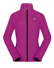 Load image into Gallery viewer, J.CARP Women&#39;s Packable Windbreaker Jacket, Super Lightweight and Visible, Outdoor Active Cycling Running Skin Coat, Purple L
