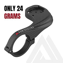 Load image into Gallery viewer, KOM Cycling Garmin Bike Mount with Carbon Finish from Garmin Edge Mount Designed for Garmin Edge 530 and Garmin 830 and Other Garmin Models
