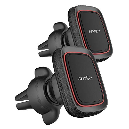 Load image into Gallery viewer, 2 Pack Magnetic Phone Car Mount, APPS2Car Car Phone Holder Mount Magnetic, Built in 6 Strong Magnets, Air Vent Cell Phone Holder for Car with Adjustable Secure Tightening System