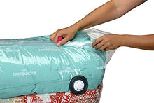 Load image into Gallery viewer, Compactor Space Saver Vacuum Storage Solution Vacuum Bag to Protect Clothes, Pillows, Duvets, Comforters, Blankets (XXL (26"x20"x11"), Classic White)
