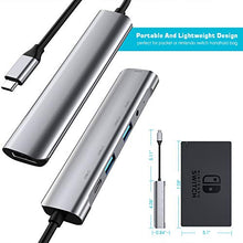 Load image into Gallery viewer, RREAKA Nintendo Switch Dock Portable Switch Charging Dock 4K HDMI TV Adapter Switch Docking Station Charger with USB 3.0 Dock 3.5mm Headphone Audio (Upgraded System)
