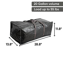 Load image into Gallery viewer, Klickpick Home Heavy Duty Reusable Extra Large Storage Bags , Laundry Bag Shopping Moving Totes Bags Underbed Storage Bins Zipper -Backpack Handles,Compatible with IKEA FRAKTA CART (Pack of 10)
