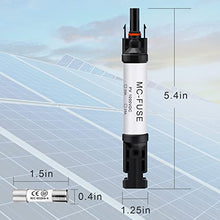 Load image into Gallery viewer, Pvfarosh 30A Solar Fuse Connector IP68 Waterproof 1000V in-line Fuse Holder 30A Male and Female Connector Waterproof in-Line Fuse Holder (Contains 4 fuses + 2 Solar Fuse Holders)

