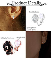 Load image into Gallery viewer, Udalyn 8 Pairs Clip Earrings for Women Fashion Rose Flower CZ Pearl Twist Knot Hypoallergenic Non Pierced Clip On Earrings Wedding Sets
