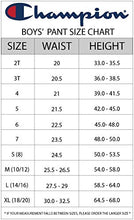 Load image into Gallery viewer, Champion Boys Sweatpant Heritage Collection Slim Fit Brushed Fleece Big and Little Boys Kids (X-Large, Black Script)
