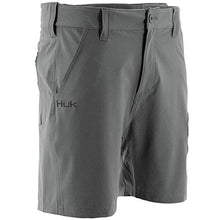 Load image into Gallery viewer, Huk Men's Next Level 7" Short | Quick-Drying Performance Fishing Shorts with UPF 30+ Sun Protection , Charcoal, Medium
