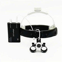 Load image into Gallery viewer, WAWB 2.5X Loupes Surgical Binocular Glass Head Mount Magnifier with LED Light, Medical Magnifier Leather Headband
