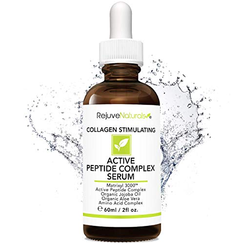 Load image into Gallery viewer, Peptide Complex Serum with Matrixyl 3000 (2 oz, Double-Sized) Minimizes Look of Fine Lines & Deep Wrinkles, Crow's Feet, Crepey Skin. Lightweight Anti Aging Moisturizer for Face & Neck