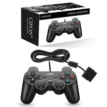 Load image into Gallery viewer, PS2 Controller Wired, CIPON Black Remote for Sony Playstation 2 Console
