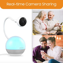 Load image into Gallery viewer, Chillax DM600 Baby Mood Lite - Smart Baby Monitor with HD Camera, Temperature Sensor - Sleep Monitor with Night Light, Soothing Sounds &amp; Lullaby - Wi-Fi Remote Access, App-Compatible Device…
