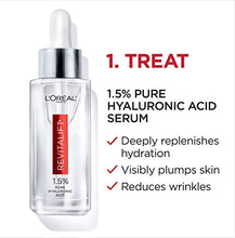 Load image into Gallery viewer, L&#39;Oreal Paris Revitalift Anti-Aging Skin Care Regimen Kit with Hyaluronic Acid Facial Serum and Triple Power Face Moisturizer, Paraben and Fragrance Free, 2 count

