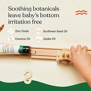 Mini Bloom Toot Toot Balm Diaper Rash Relief Cream | Baby & Kid Safe | Calms & Soothes Irritated Skin | Made w/Zinc Oxide, Vitamin E, Shea Butter, Coconut, Jojoba & Sunflower Oils | 2 oz