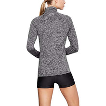 Load image into Gallery viewer, Under Armour Women's Tech Twist ½ Zip Long-Sleeve Pullover , Black (001)/Metallic Silver , Small
