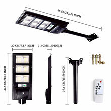 Load image into Gallery viewer, Lysed 120W Solar Street Lights, 6000K LED Street Lights Dusk to Dawn with Motion Sensor, Outdoor Solar Security Light for Parking Lot, Basketball Court, Street, Garden (2 Pack)
