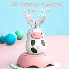 Load image into Gallery viewer, Kids Electric Toothbrush, U Shaped Ultrasonic Automatic Toothbrush with Replacement Soft Bristles Heads ,Two Modes Oral Cleaning Toothbrush Rechargeable ,IPX7 Waterproof(2-14 Year Old)
