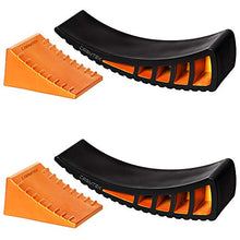 Load image into Gallery viewer, CARMTEK Camper Leveler Kit - Curved RV Levelers with Camper Wheel Chocks for Travel Trailers | Faster Camper Leveling Than RV Leveling Blocks (2 Pack)
