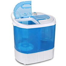 Load image into Gallery viewer, SUPER DEAL Portable Compact Washing Machine, Mini Twin Tub Washing Machine w/Washer&amp;Spinner, Gravity Drain Pump and Drain Hose
