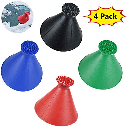 Round Ice Scraper Windshield Magic Cone-Shaped Funnel Car Windshield Snow Removal Tool (4colors-B)
