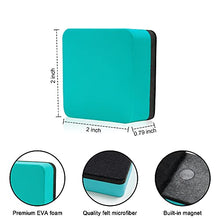 Load image into Gallery viewer, Mini Dry Erase Erasers, IHPUKIDI 48 Pack Magnetic Whiteboard Dry Erasers Chalkboard Cleaner Wiper for Kids and Classroom Teacher Supplies, Home and Office (2 x 2 Inch) Green
