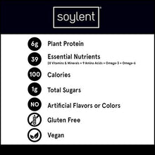 Load image into Gallery viewer, Soylent Squared Plant-Based 100 Calorie Snack Bars, Gluten Free, Low Sugar, 6g Vegan Protein, Chocolate Brownie, 24 Count
