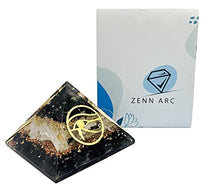 Load image into Gallery viewer, Orgone Pyramid Black Tourmaline with Copper Coil for Goodluck - Positive Energy Generator Orgonite Pyramid Reiki Healing - Spiritual Chakra Balance Selenite Crystal Pyramid - Yoga Meditation Pyramid

