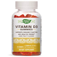 Load image into Gallery viewer, Nature’s Way Vitamin D3, Immune Support, 2000 IU (50 mcg) per Serving, Fruit Flavor, 120 Gummies
