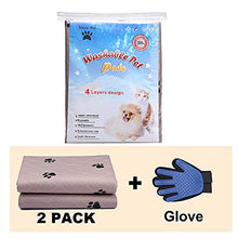 Load image into Gallery viewer, SincoPet Washable Dog Pee Pads with Puppy Grooming Gloves,Puppy Pads,Reusable Pet Training Pads,Large Dog Pee Pad,Waterproof Pet Pads for Dog Bed Mat,Super Absorbing Whelping Pads
