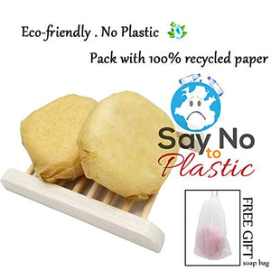 100% Natural Shampoo Bar for Hair 2 Pieces Solid Shampoo Soap for Treated Dry Damaged Hair Vegetarian Plant Essence Helps Stop Hair Loss and Promotes Healthy Hair Growth 4.2oz (Bamboo Charcoal)